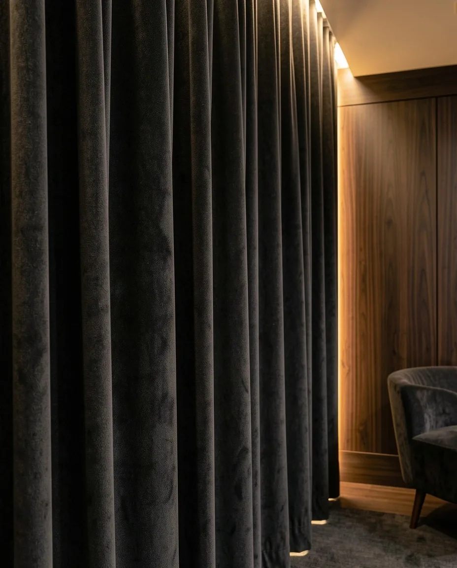Architecture d'intérieur feutrée et isolation acoustique du Salon Riivage